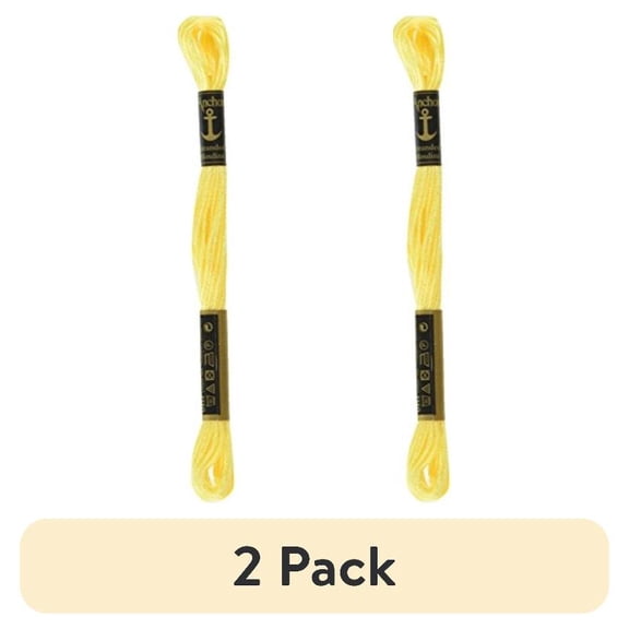 (2 pack) Anchor 6-Strand Embroidery Floss 8.75yd-Jonquil Medium Light - Case Pack of 12