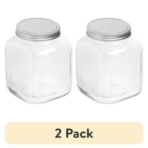 (2 pack) Anchor Hocking Glass Cracker Jar with Lid, 1 Gallon, Ideal Use for Kitchen Organization and Accessibility