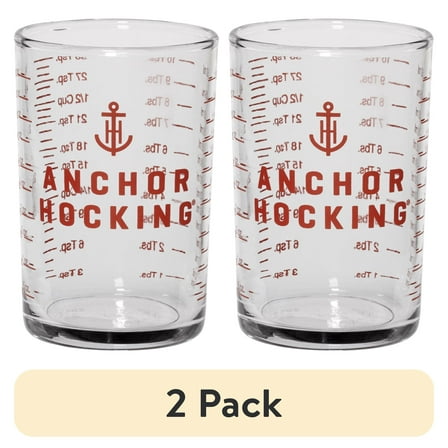 (2 pack) Anchor Hocking Glass Measuring Cup, 5 Ounce