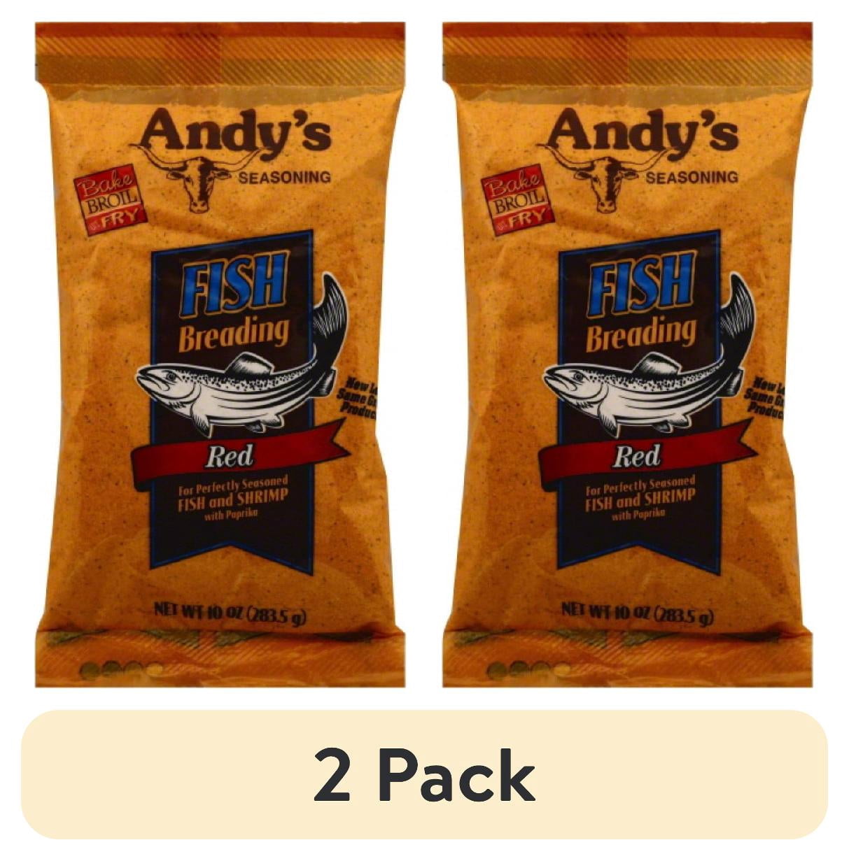 Andy's Fish Breading Red, 10 Ounces, Cornmeal Based Seasoned Coating -  Walmart.com