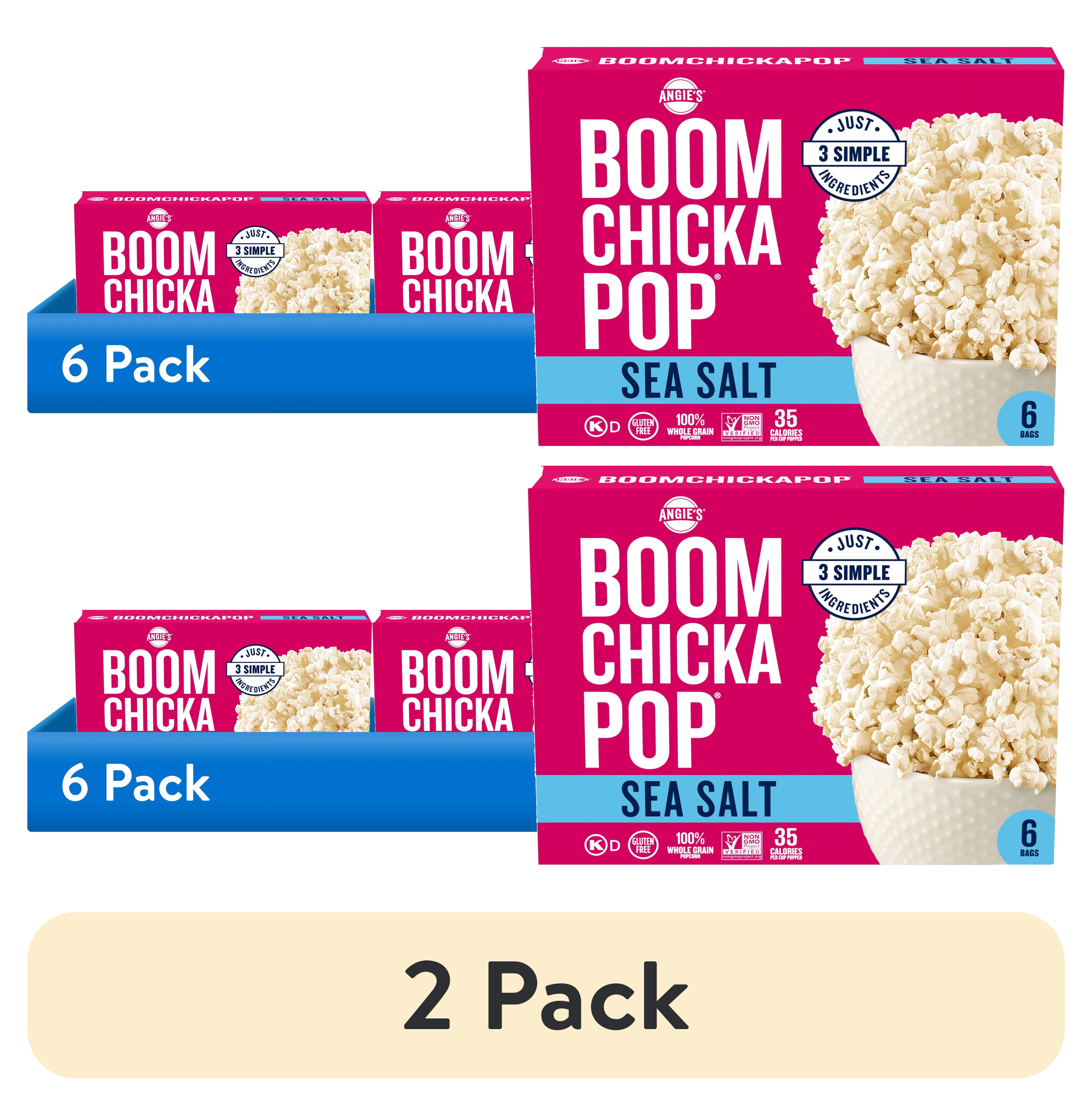 (2 pack) Angie's BOOMCHICKAPOP Sea Salt Microwave Popcorn, 3.29 oz., 6-Count Bags