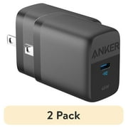 2 pack Anker 45W USB Wall Charger USB-C port compatible with iPhone, Galaxy, and Pixel