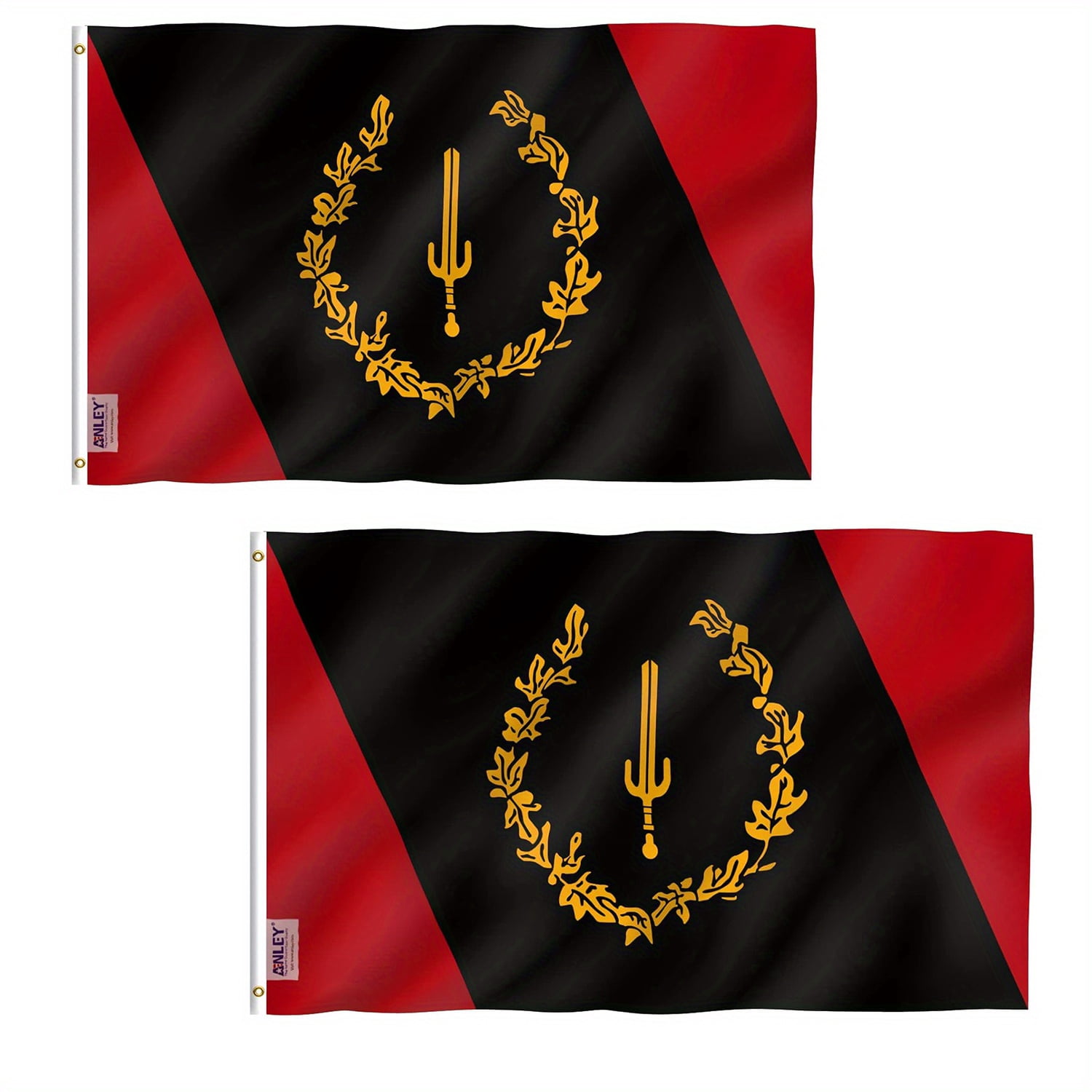 (2 pack) Anley 3x5 Foot Black American Heritage Flag - Afro African ...