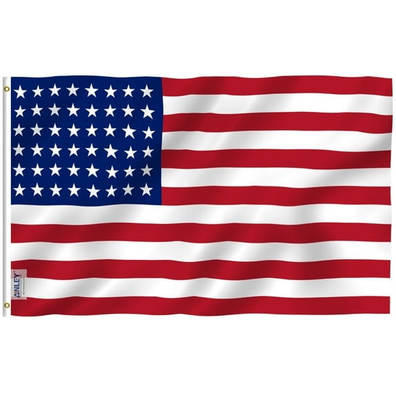 (2 pack) Anley 3x5 Foot USA 48 Stars Flag - 48 Stars American United States 1912 Flags Polyester