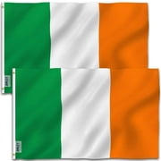 2 pack Anley 3x5 foot Ireland Flag - Irish National Flags Polyester