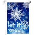 thumbnail image 1 of (2 pack) Anley Double Sided Winter Snowflake Garden Flag, Let It Snow Decorative Garden Flags - 18 x 12.5 Inch, 1 of 8