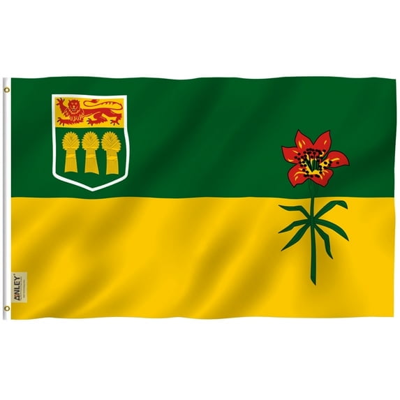 (2 pack) Anley Fly Breeze 3x5 Feet Saskatchewan flag - Canadian Province Flags Polyester