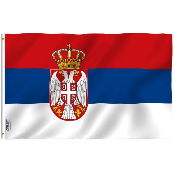 (2 pack) Anley Fly Breeze 3x5 Feet Serbia flag - Serbian Flags Polyester