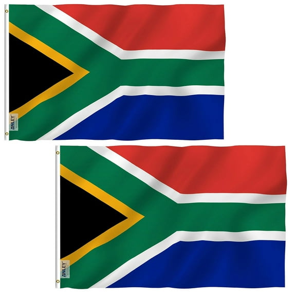 (2 pack) Anley Fly Breeze 3x5 Foot South Africa Flag - South African National Flags Polyester