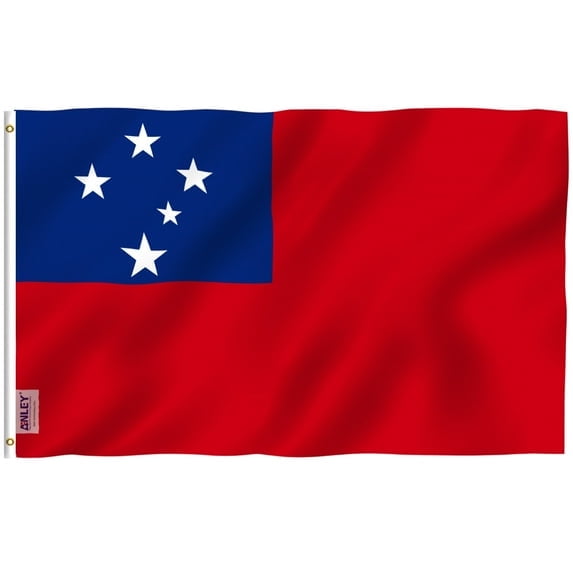 (2 pack) Anley Fly Breeze 3x5 Ft Samoa Flag - Samoan Flags Polyester with Brass Grommets