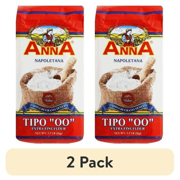 (2 pack) Anna Napoletana Extra Fine Flour Unbleached, 35.2 oz