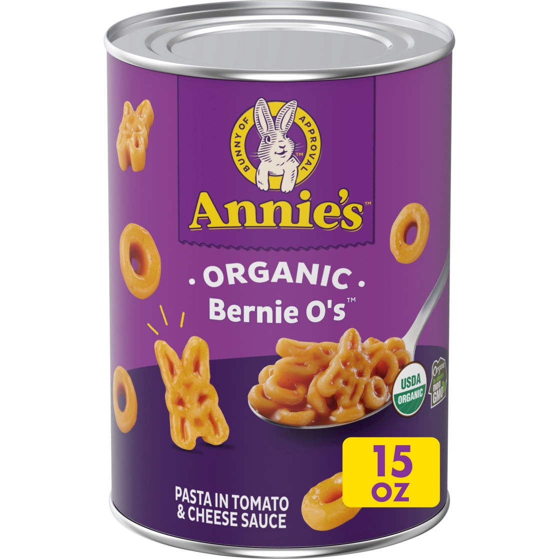 2 pack) Annie's Organic Bernie O's, Canned Pasta in Tomato and
