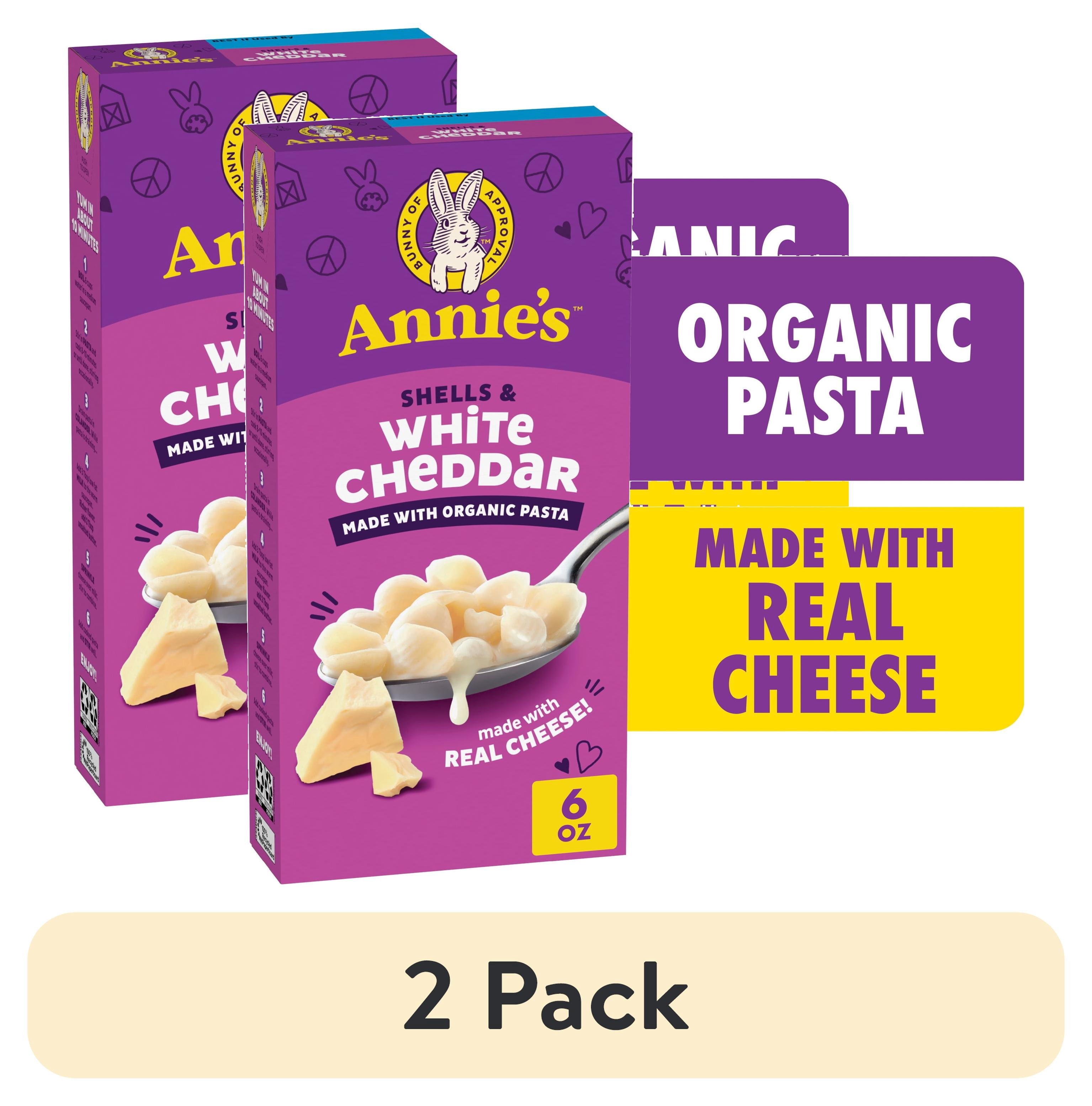 Real Pasta (2 pack) Annie's Shells and White Cheddar, Made with Organic Pasta and ...