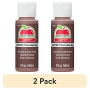 (2 pack) Apple Barrel Acrylic Craft Paint, Matte Finish, Chocolate Bar, 2 fl oz