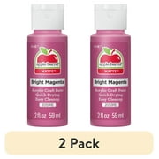 (2 pack) Apple Barrel Acrylic Craft Paint, Matte Finish, Bright Magenta, 2 fl oz
