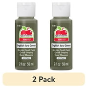 (2 pack) Apple Barrel Acrylic Craft Paint, Matte Finish, English Ivy Green, 2 fl oz