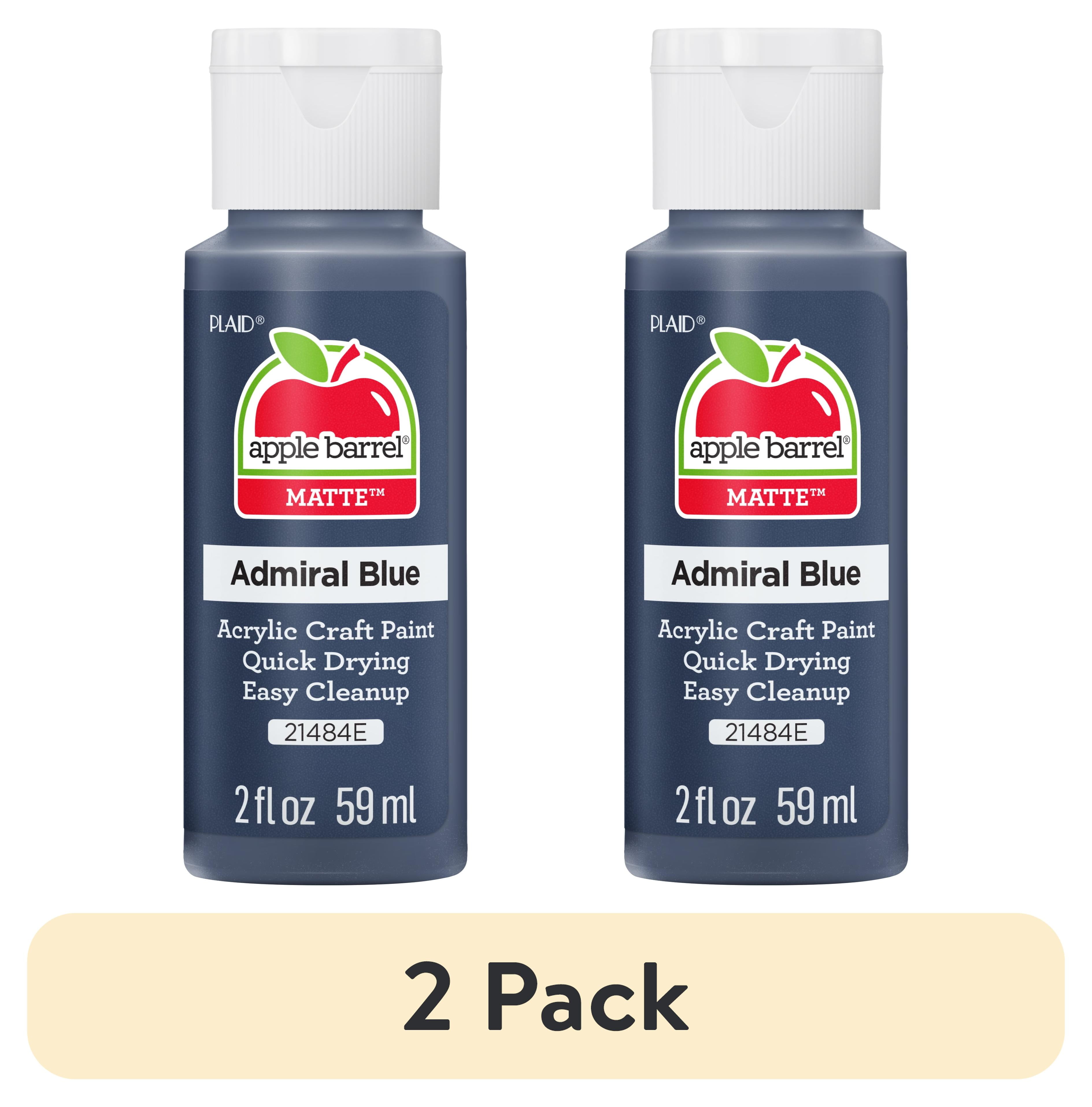 (2 pack) Apple Barrel Acrylic Craft Paint, Matte Finish, Admiral Blue, 2 fl oz