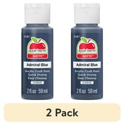 (2 pack) Apple Barrel Acrylic Craft Paint, Matte Finish, Admiral Blue, 2 fl oz