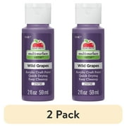 (2 pack) Apple Barrel Multi-Surface Acrylic Craft Paint, Satin Finish, Wild Grapes, 2 fl oz