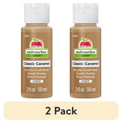 (2 pack) Apple Barrel Multi-Surface Craft Paint, Satin Finish, Classic Caramel, 2 fl oz