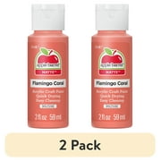 (2 pack) Apple Barrel Acrylic Craft Paint, Matte Finish, Flamingo Coral, 2 fl oz