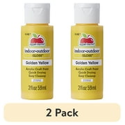 (2 pack) Apple Barrel Acrylic Craft Paint, Gloss Finish, Golden Yellow, 2 fl oz