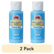 (2 pack) Apple Barrel Acrylic Craft Paint, Gloss Finish, Tropical Blue, 2 fl oz