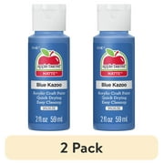 (2 pack) Apple Barrel Acrylic Craft Paint, Matte Finish, Blue Kazoo, 2 fl oz
