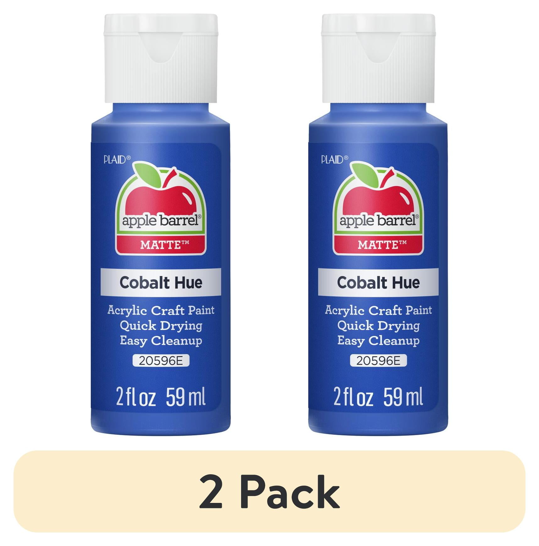 (2 pack) Apple Barrel Acrylic Craft Paint, Matte Finish, Cobalt Hue, 2 fl oz