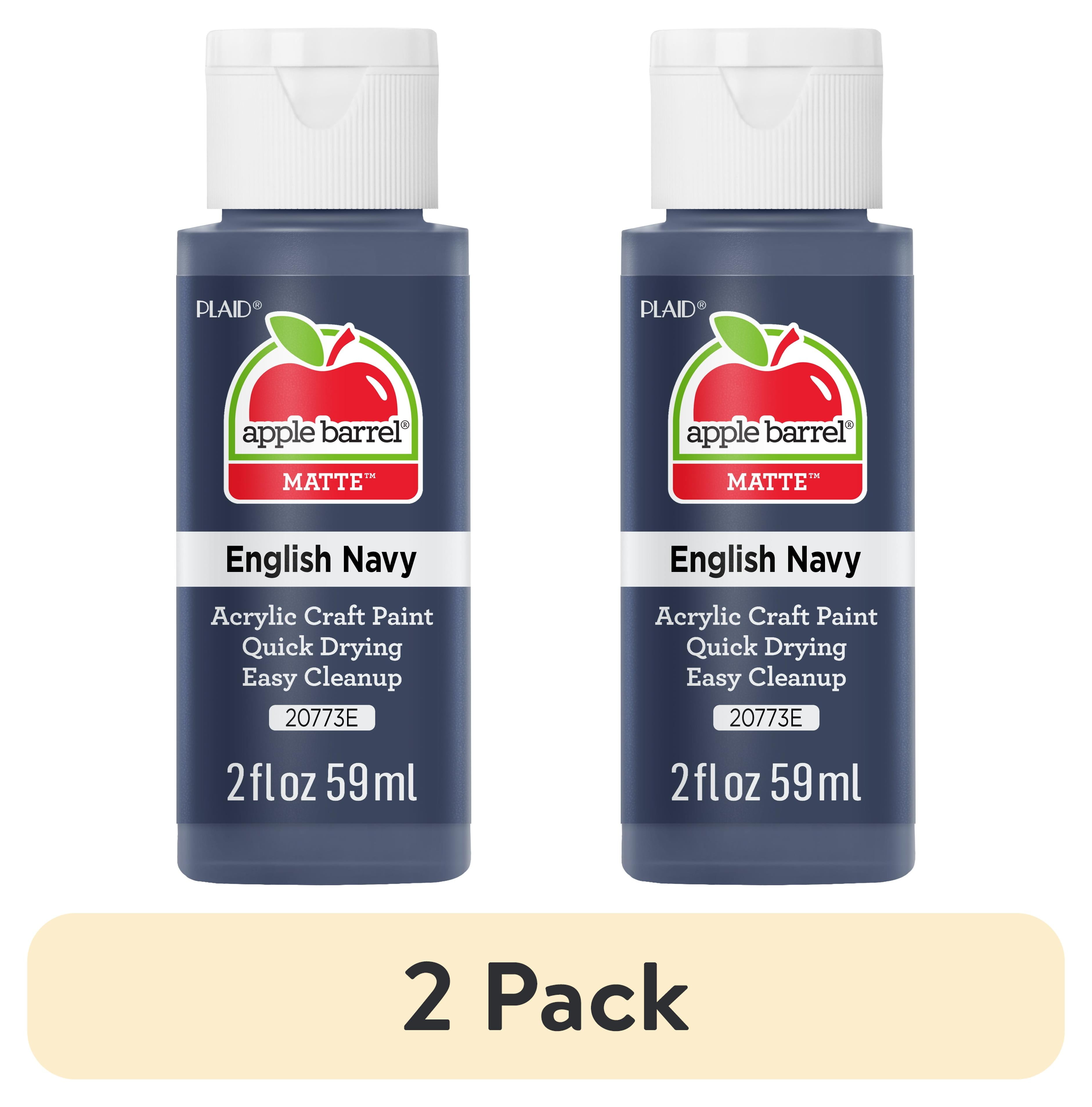 (2 pack) Apple Barrel Acrylic Craft Paint, Matte Finish, English Navy, 2 fl oz