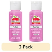 (2 pack) Apple Barrel Acrylic Craft Paint, Matte Finish, Fuchsia, 2 fl oz