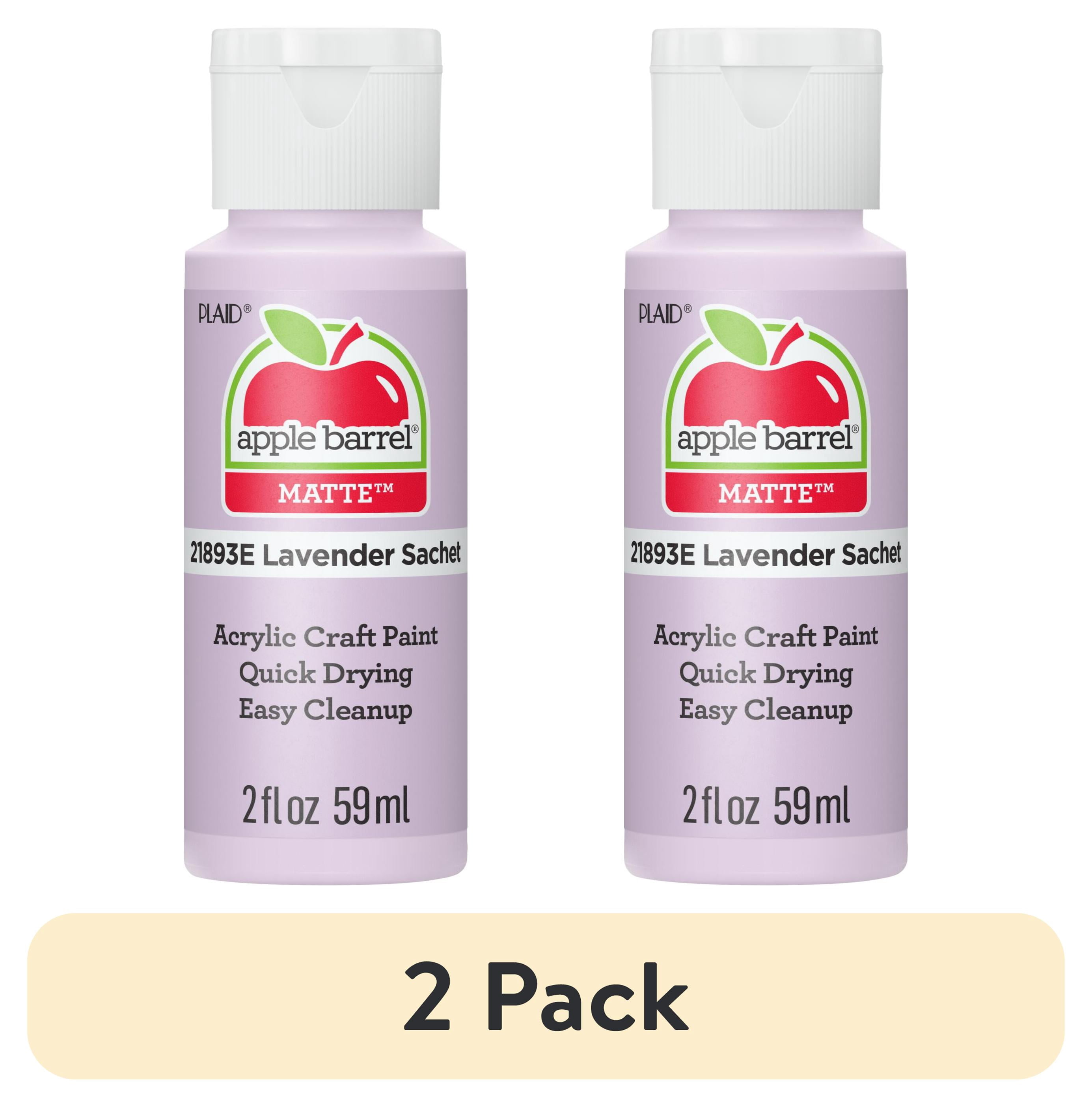 (2 pack) Apple Barrel Acrylic Craft Paint, Matte Finish, Lavender Sache, 2 fl oz
