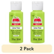 (2 pack) Apple Barrel Acrylic Craft Paint, Matte Finish, Lime Tree, 2 fl oz