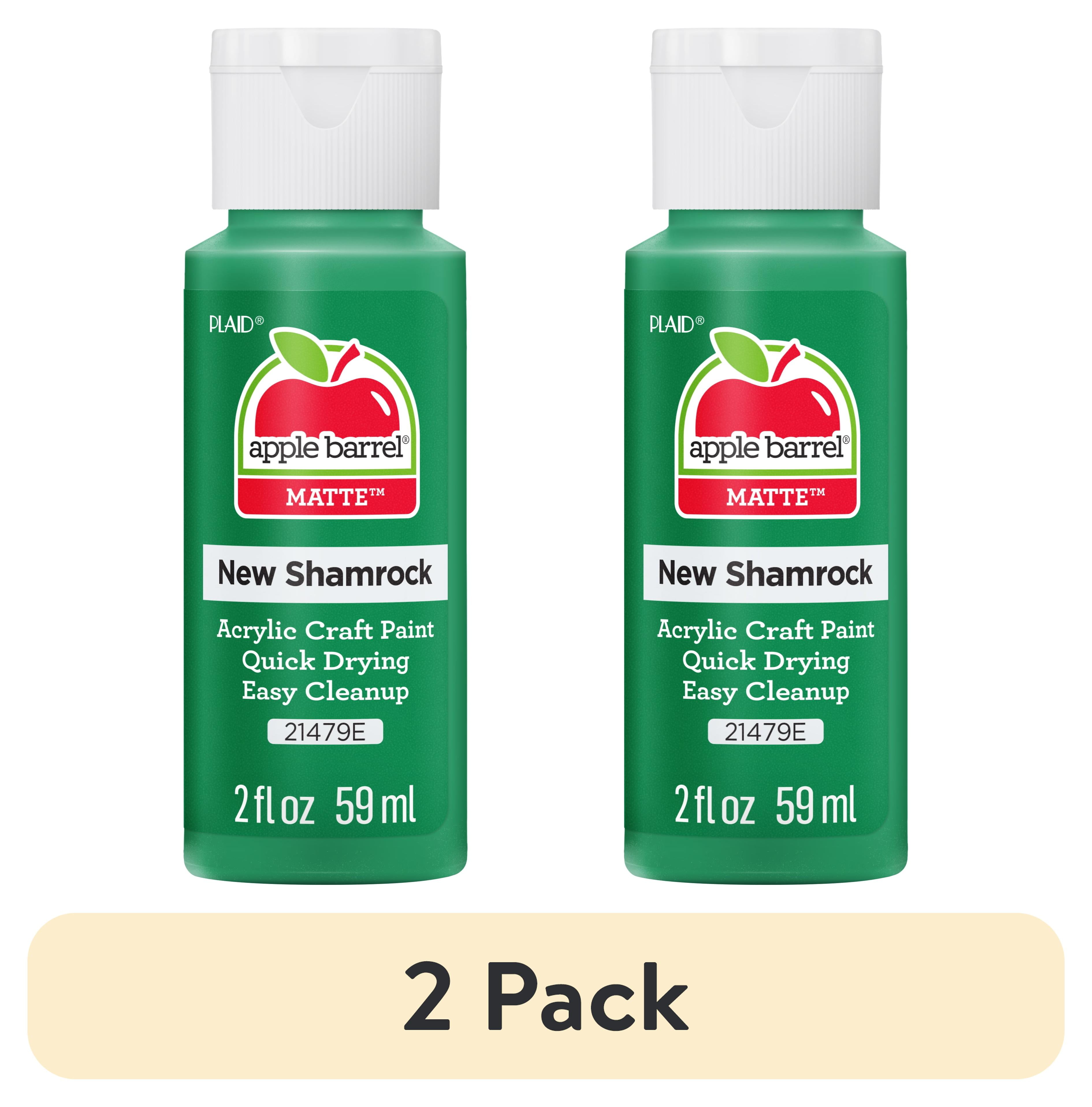 (2 pack) Apple Barrel Acrylic Craft Paint, Matte Finish, New Shamrock, 2 fl oz