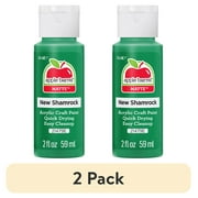 (2 pack) Apple Barrel Acrylic Craft Paint, Matte Finish, New Shamrock, 2 fl oz