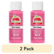 (2 pack) Apple Barrel Acrylic Craft Paint, Matte Finish, Pink Eraser, 2 fl oz