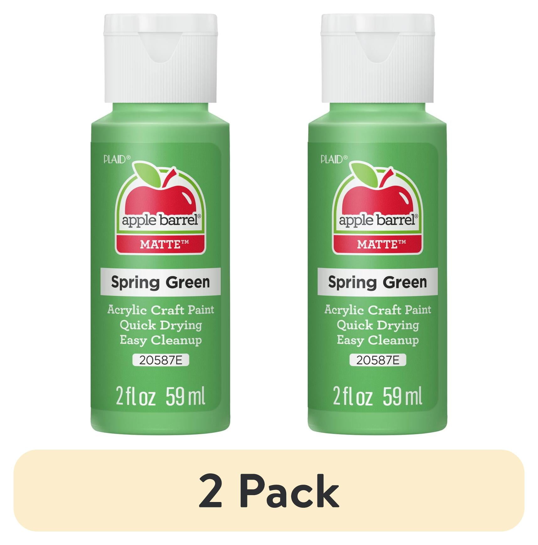 (2 pack) Apple Barrel Acrylic Craft Paint, Matte Finish, Spring Green