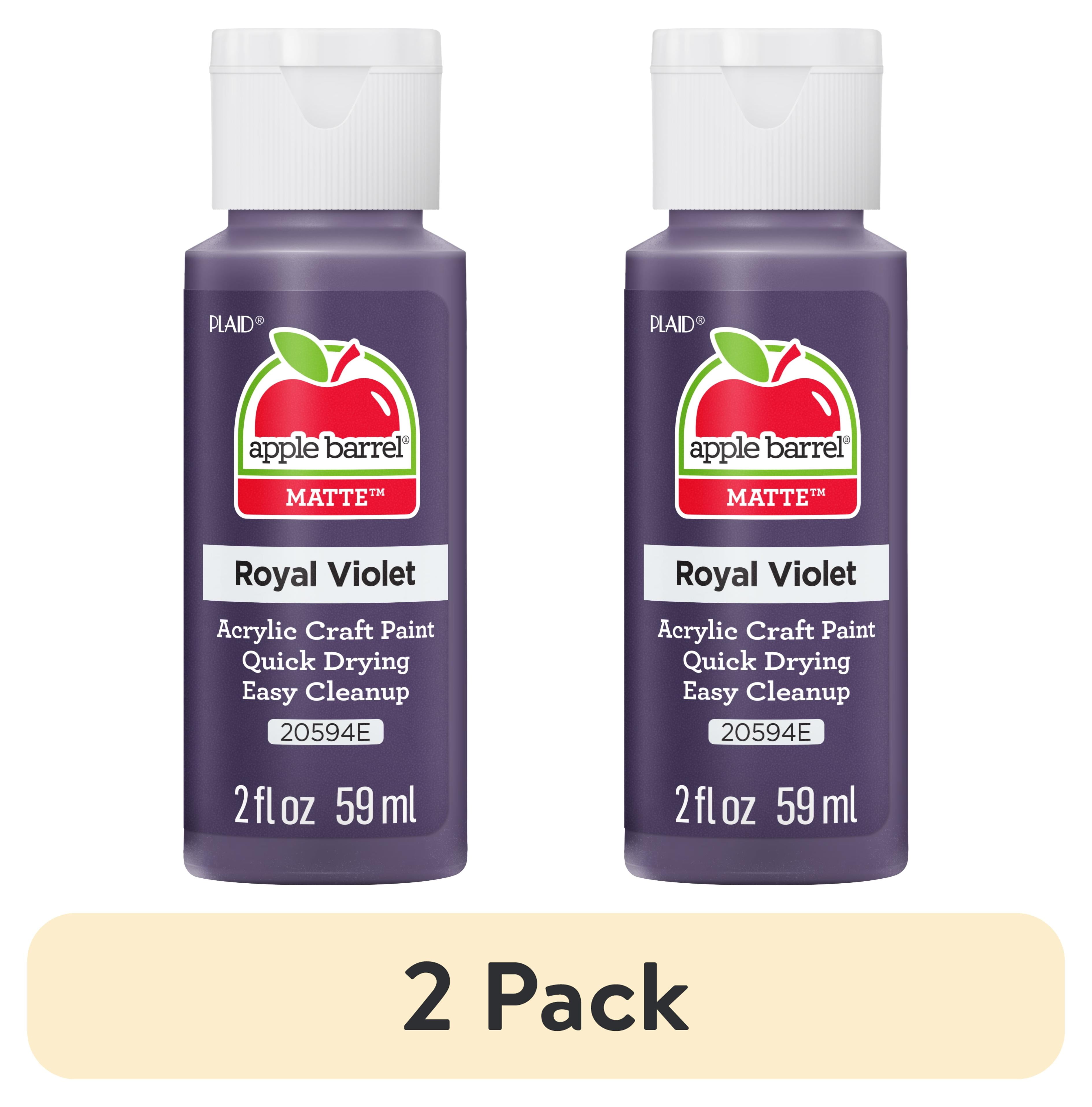 (2 pack) Apple Barrel Acrylic Craft Paint, Matte Finish, Royal Violet, 2 fl oz