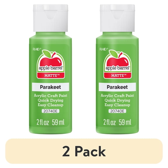 (2 pack) Apple Barrel Acrylic Craft Paint, Matte Finish, Parakeet, 2 fl oz