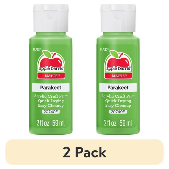 (2 pack) Apple Barrel Acrylic Craft Paint, Matte Finish, Parakeet, 2 fl oz
