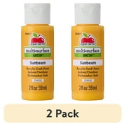(2 pack) Apple Barrel Multi-Surface Acrylic Craft Paint, Satin Finish, Sunbeam, 2 fl oz