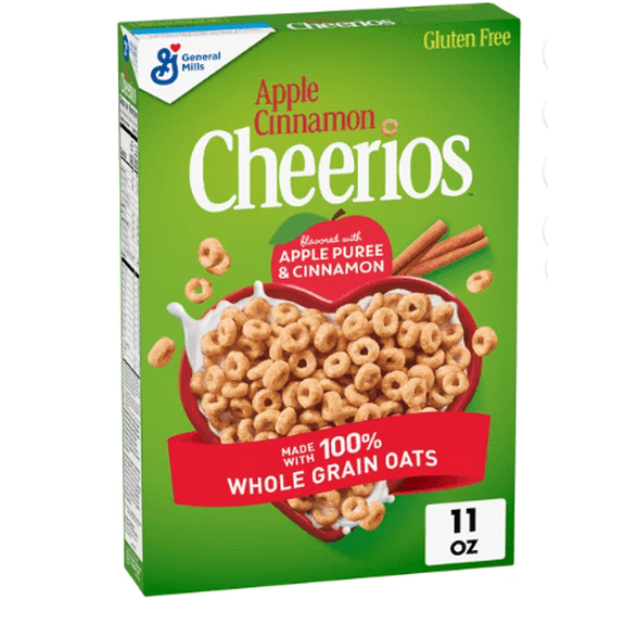 2 pack - Apple Cinnamon Cheerios, Heart Healthy Gluten Free Cereal, 11 oz