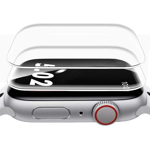 2 pack Apple Watch Series 8/7 41mm Tempered Glass Screen Protector, (New Version) Full Screen Coverage Bubble Free Anti-Scratch Waterproof Ultra HD Film for iWatch 8/7 (41mm Transparent)