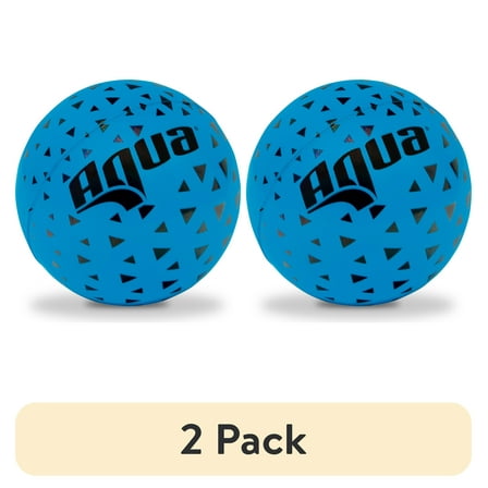 (2 pack) Aqua-Leisure 3.5" Foam Skipper Ball Pool Toy, Blue, Skips Over 75 Feet