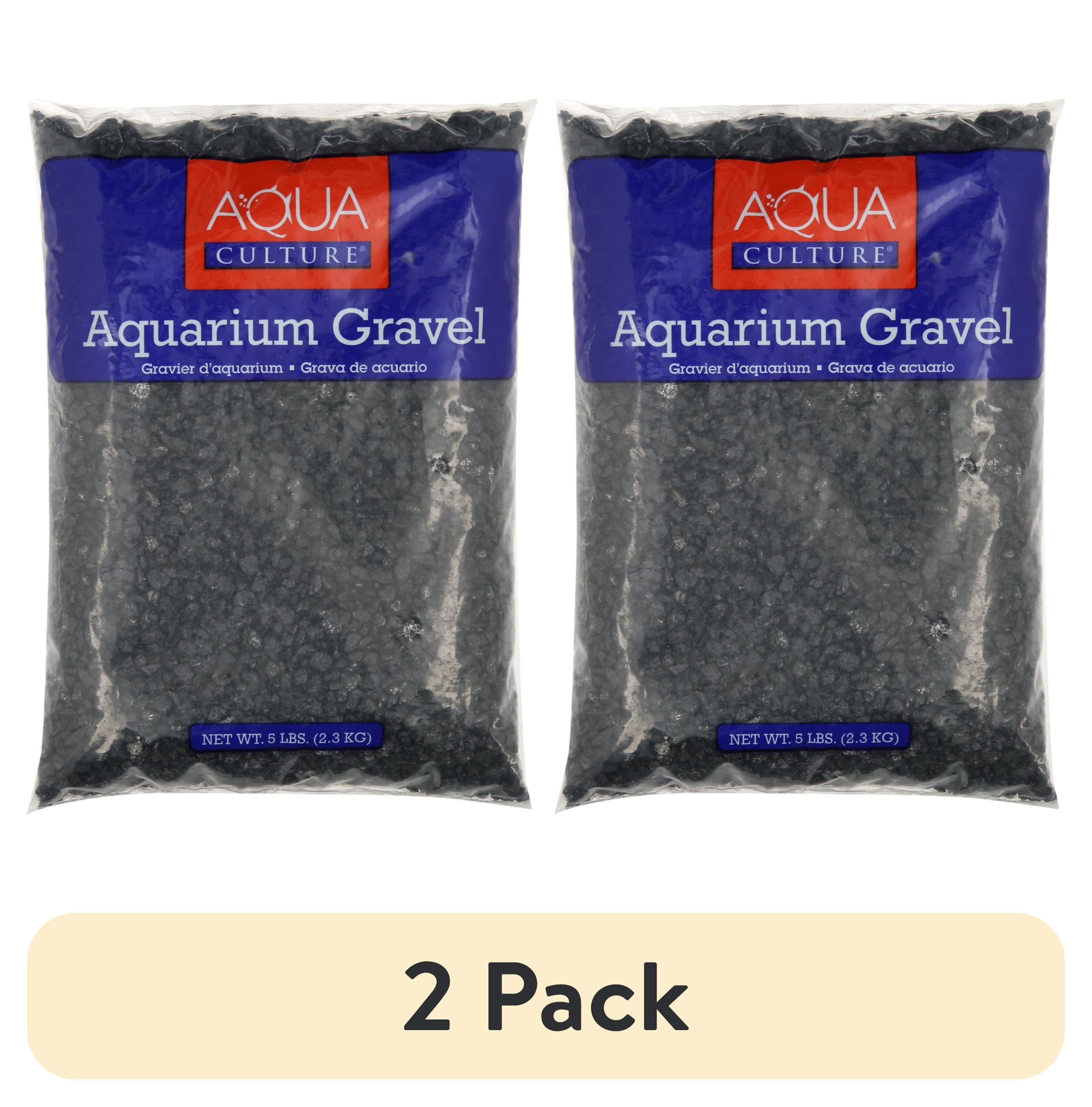(2 pack) Aqua Culture Aquarium Gravel, Black, 5 lb