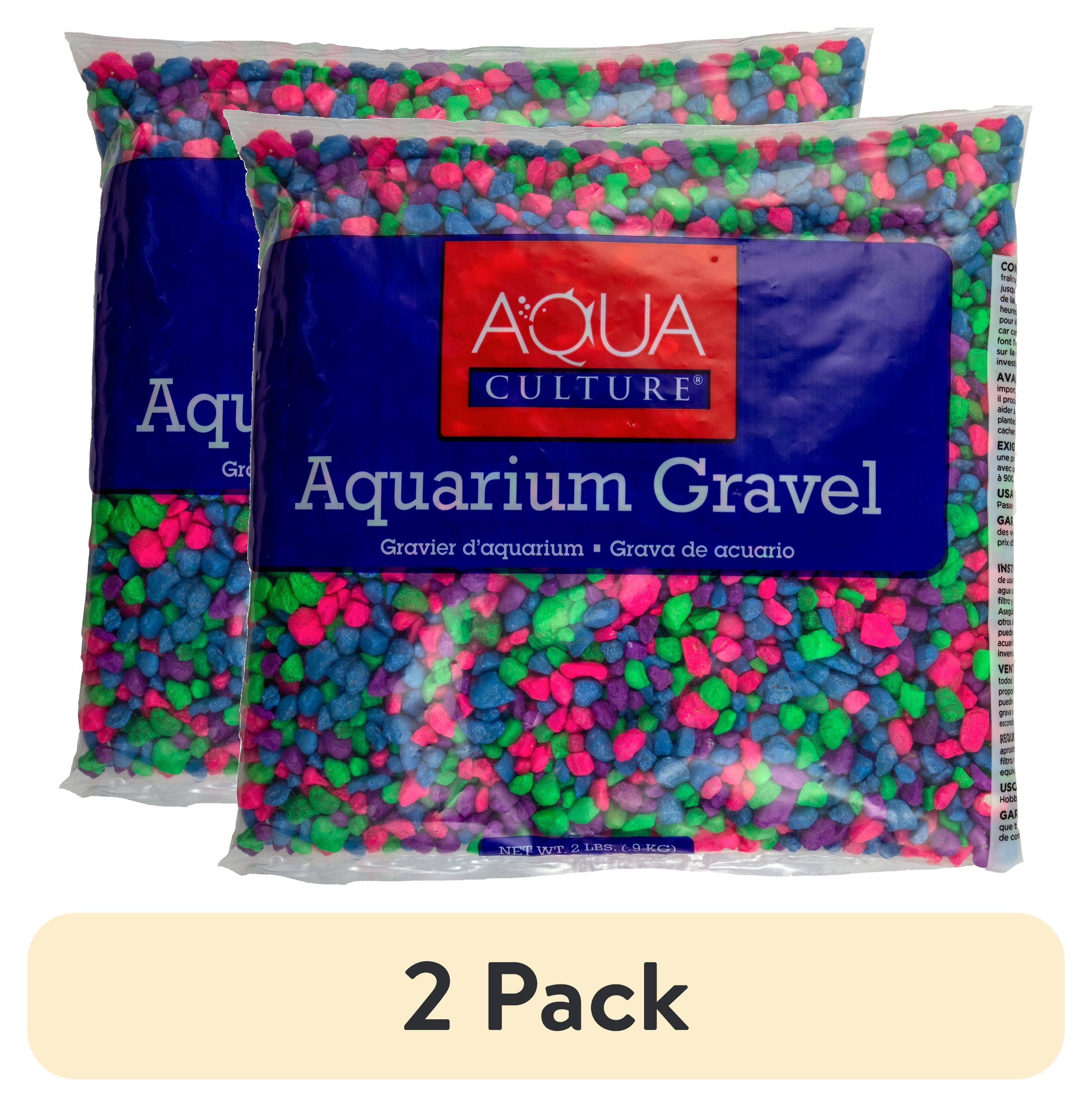 (2 pack) Aqua Culture Aquarium Gravel, Rainbow, 2 lb