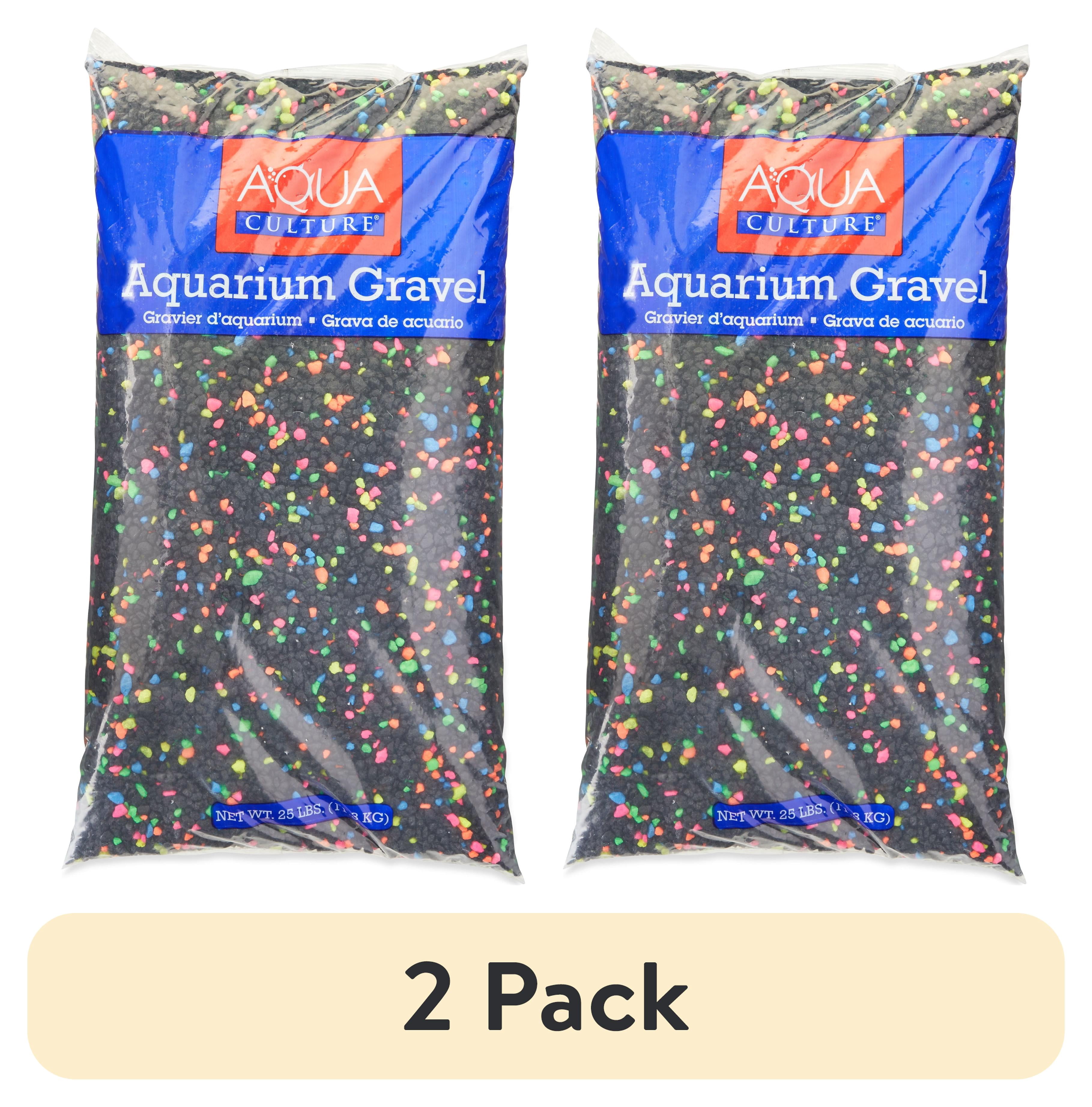 (2 pack) Aqua Culture Fish Aquarium Gravel, Multicolor Starry Night, 25 lb