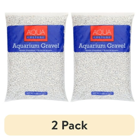 (2 pack) Aqua Culture Aquarium Gravel, White, 5 lb