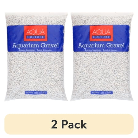 (2 pack) Aqua Culture Aquarium Gravel, White, 5 Lb, Aquatic