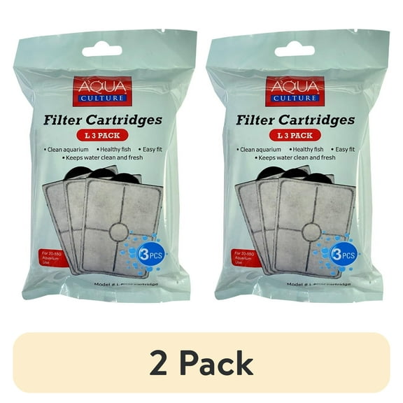 (2 pack) Aqua Culture Filter Cartridges-L-3 Pack